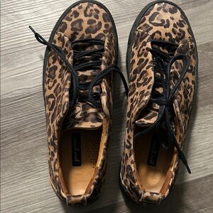 Paul Green Brown Leopard Print Sneakers